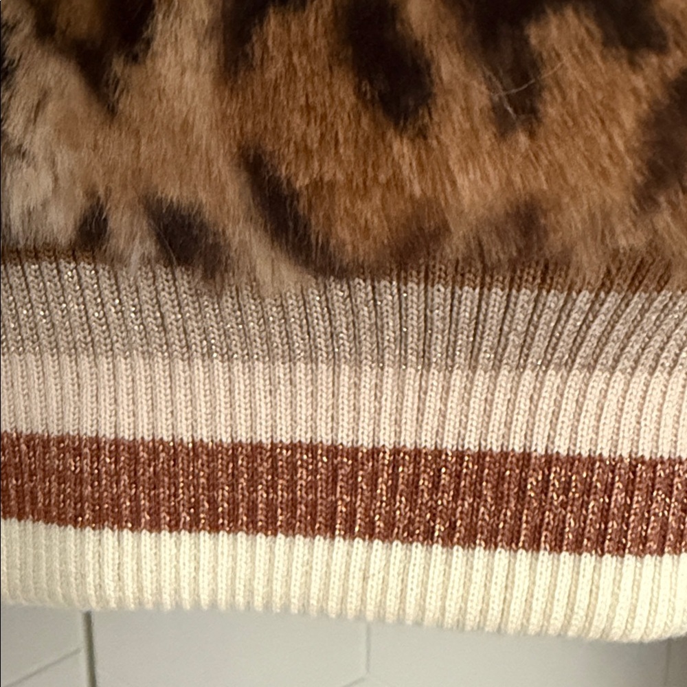 Spiritual Gangster Leopard Print Faux Fur Bomber Jacket - Picture 3 of 5